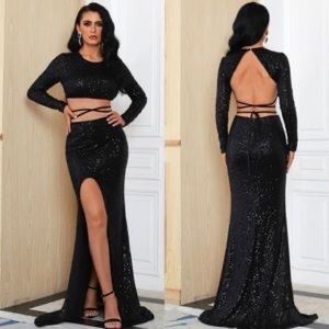 BLACK PROM DRESS  NYE DRESS